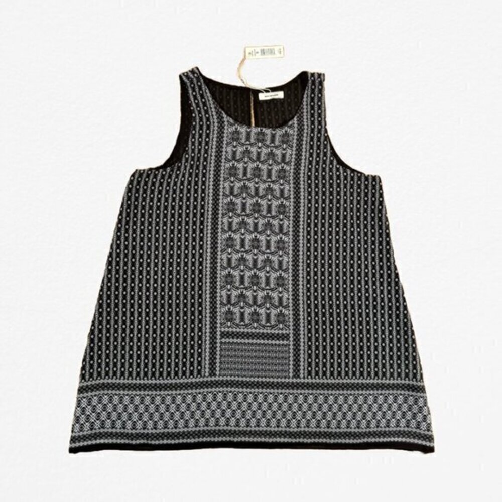 Max Studio Black and White Sheath Tank Top